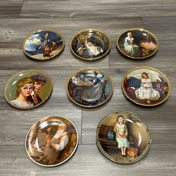 Knowles Other - Norman Rockwell Lot of 8 Plates